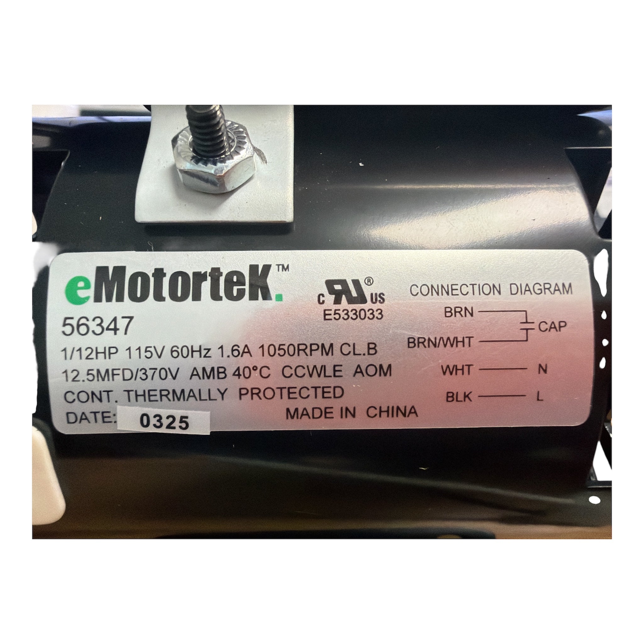 56347 (56347-0) HVAC/R Motors OEM Replacement Penn Ventilation Zephyr Z101S, 7190-2905