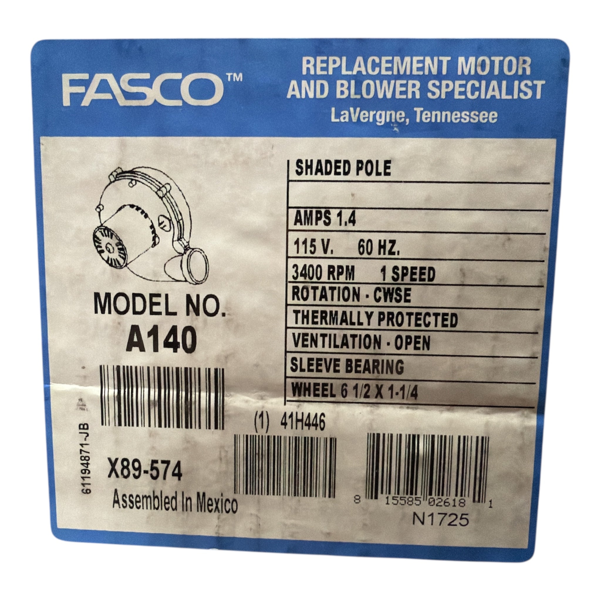 A140 Draft Inducer Blower