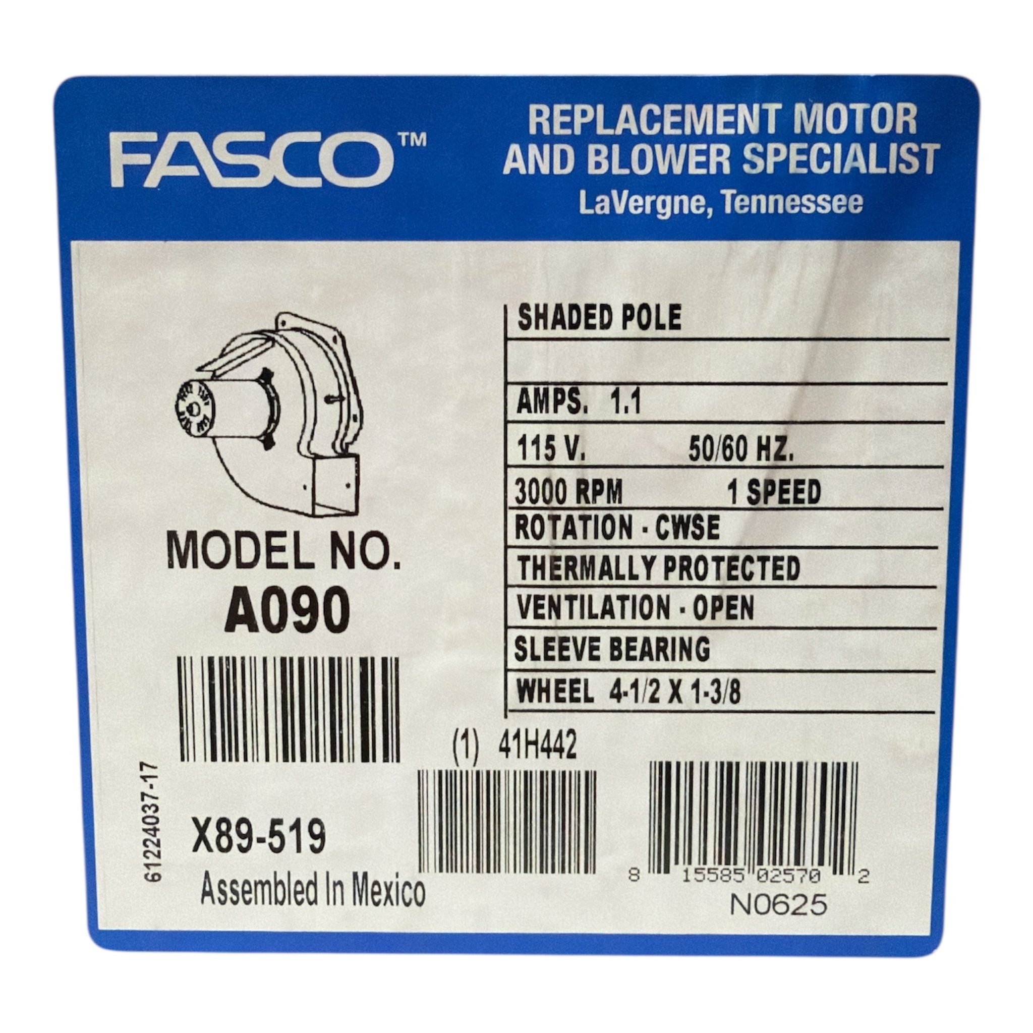 A090 Ventilateur à tirage induit