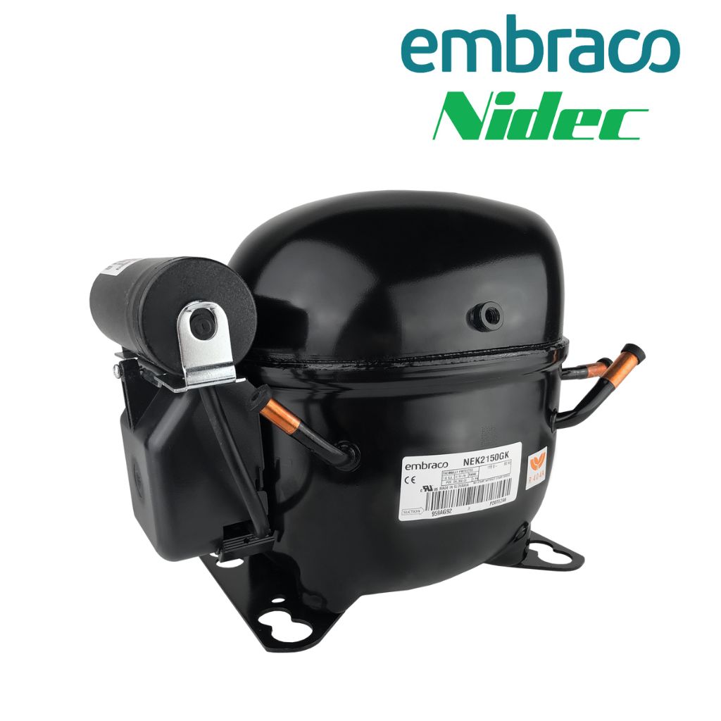 NEK2150GK (NEK2150GK1) Embraco Refrigeration Compressor, 2493 BtuH, 115V, R404A