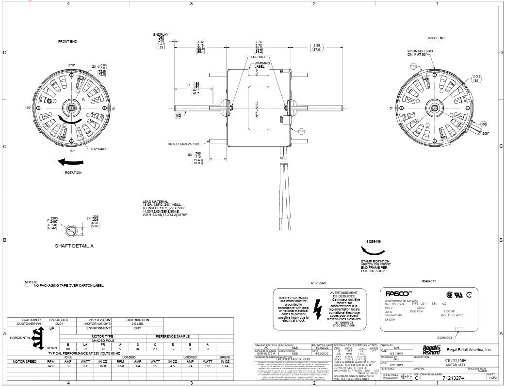 D207, HVAC/R Motors, Fan and Blower
