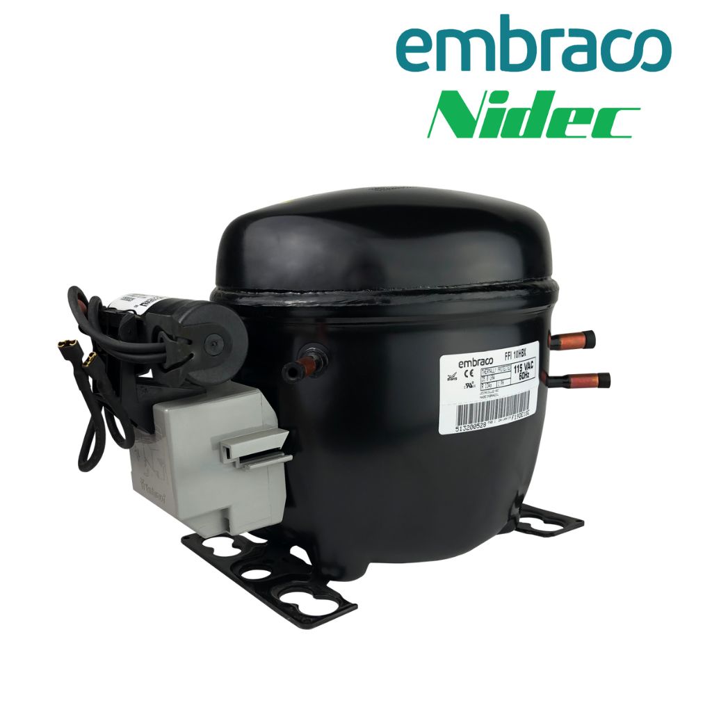 FFI10HBX Embraco Refrigeration Compressor, 4400 BtuH, 115V, R134a