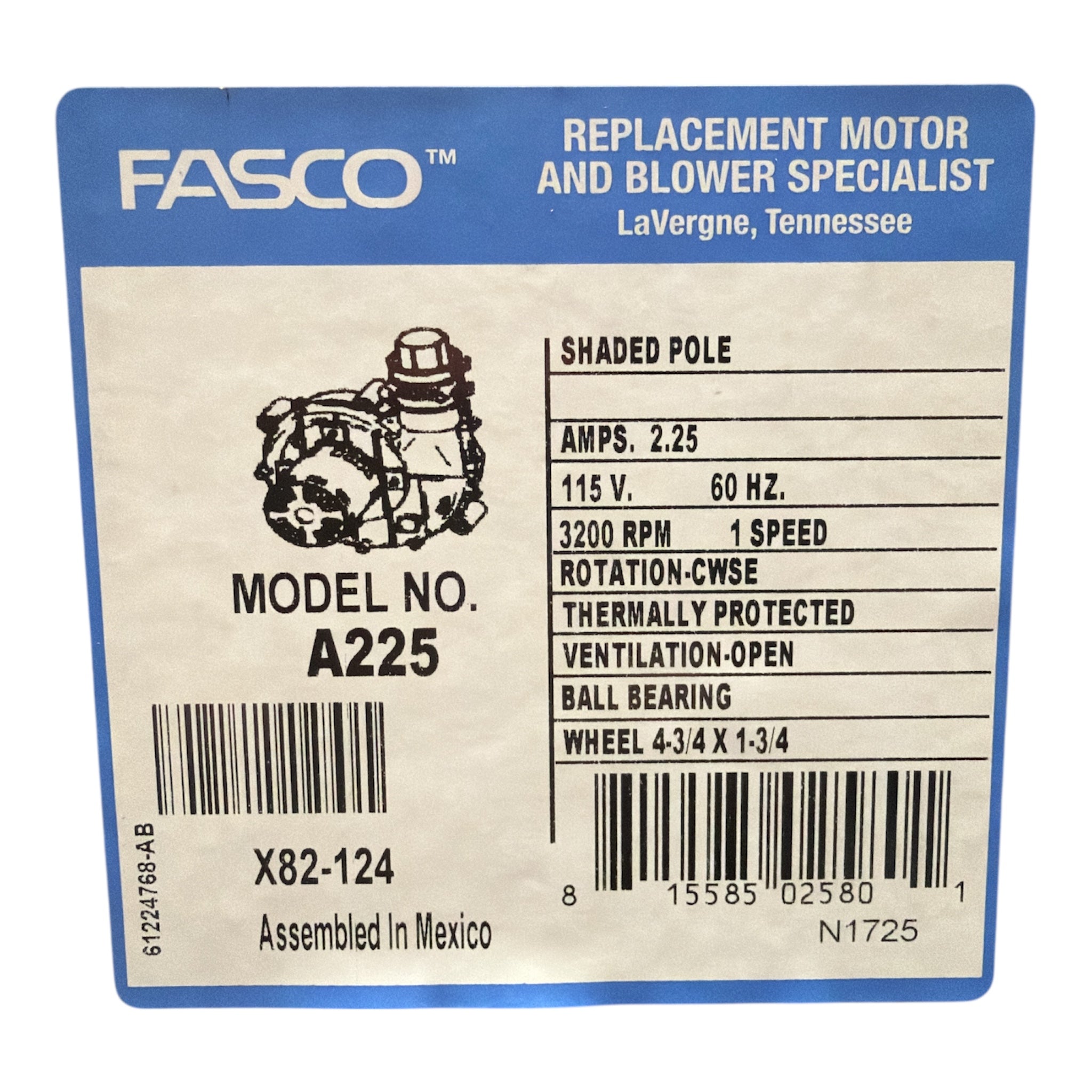 Ventilateur à tirage induit A225 