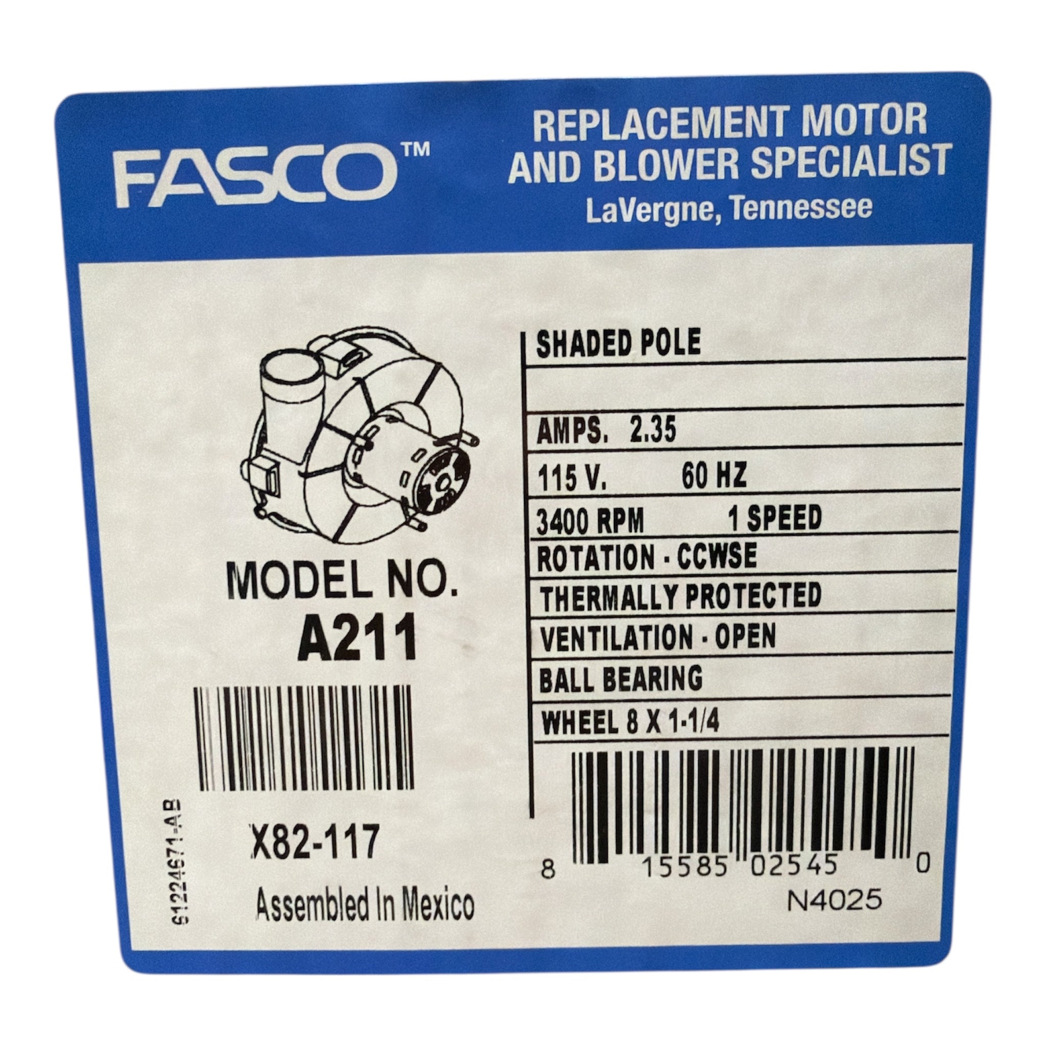 Ventilateur à tirage induit A211 