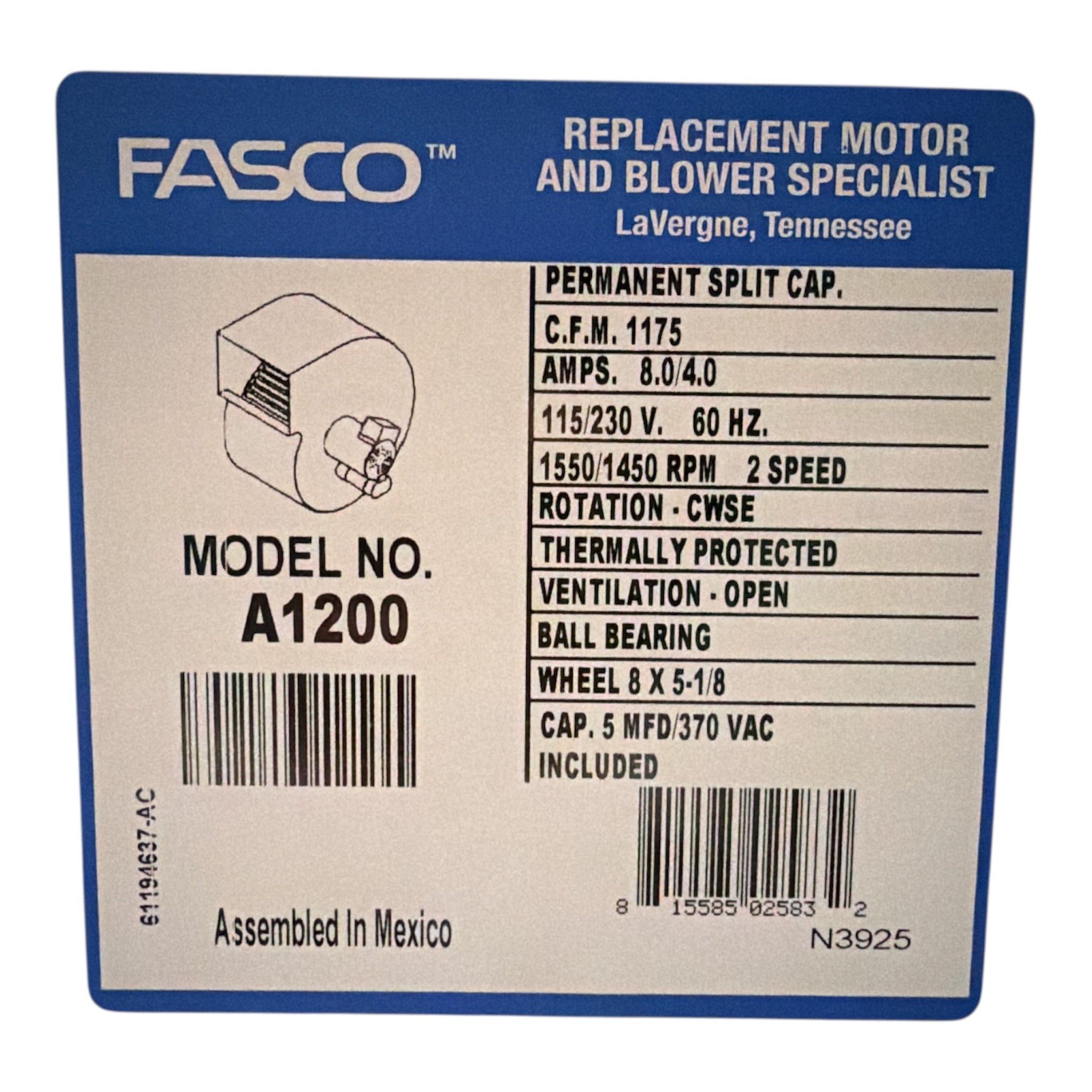 Ventilateur à tirage induit A1200 