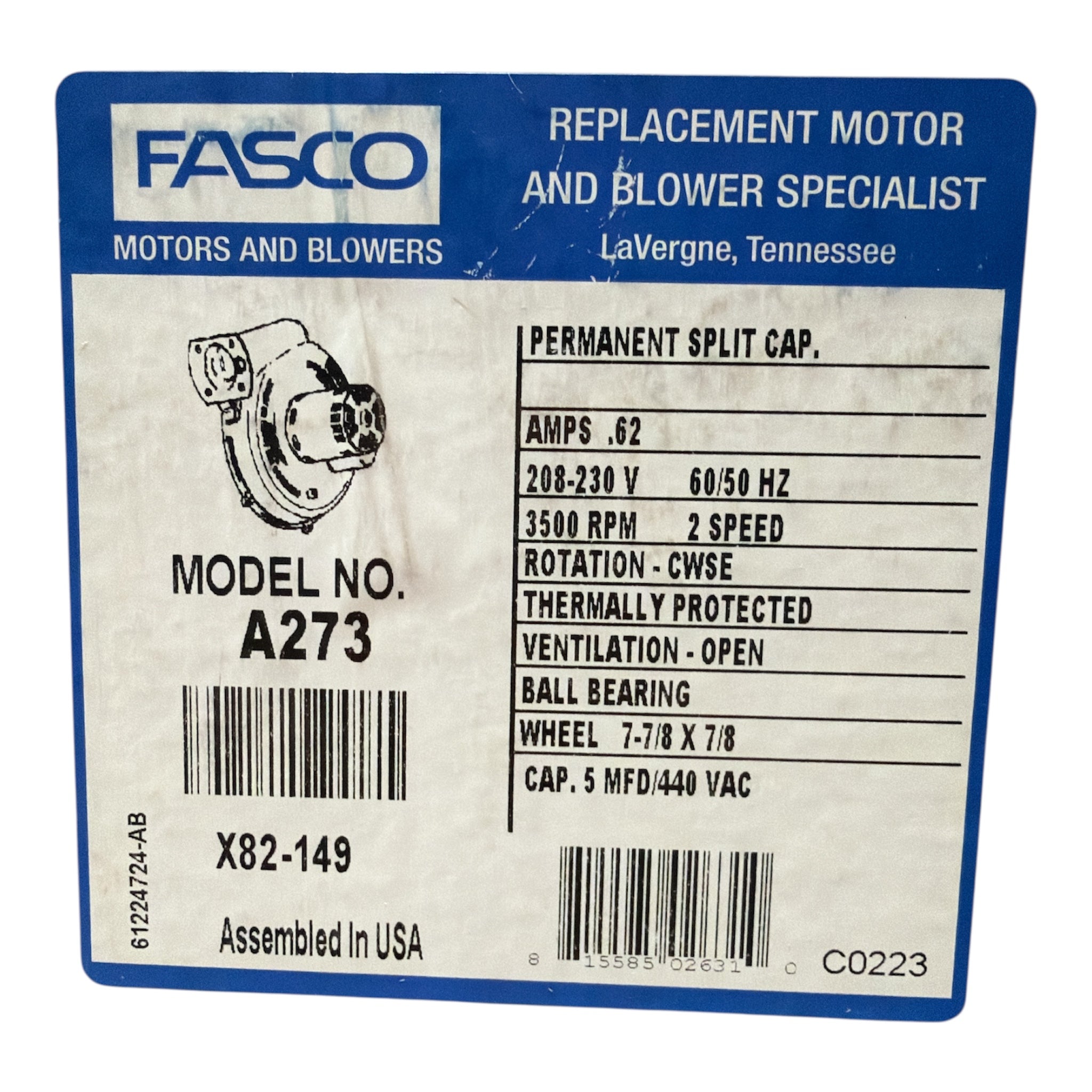 A273 Ventilateur à tirage induit 