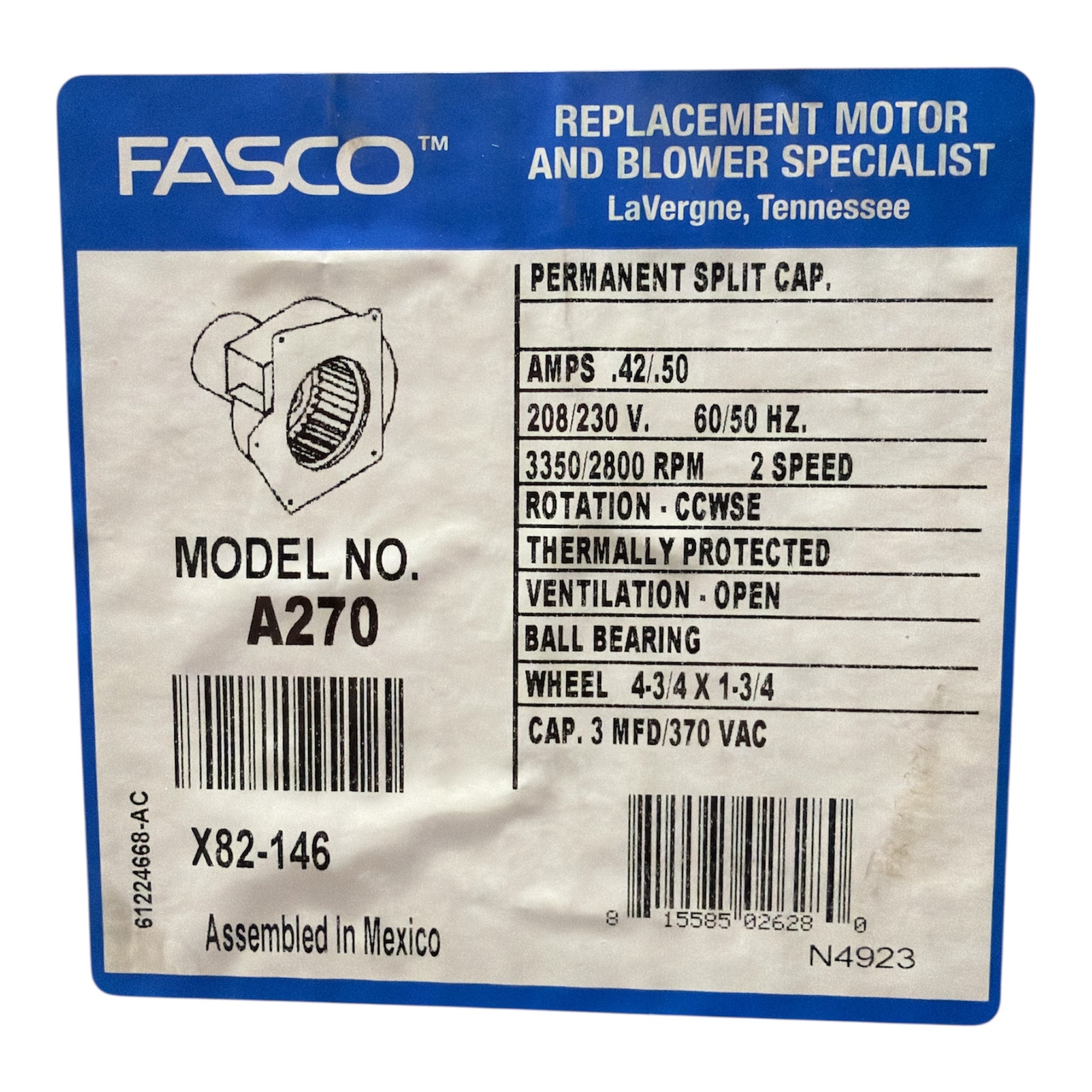 Ventilateur à tirage induit A270 