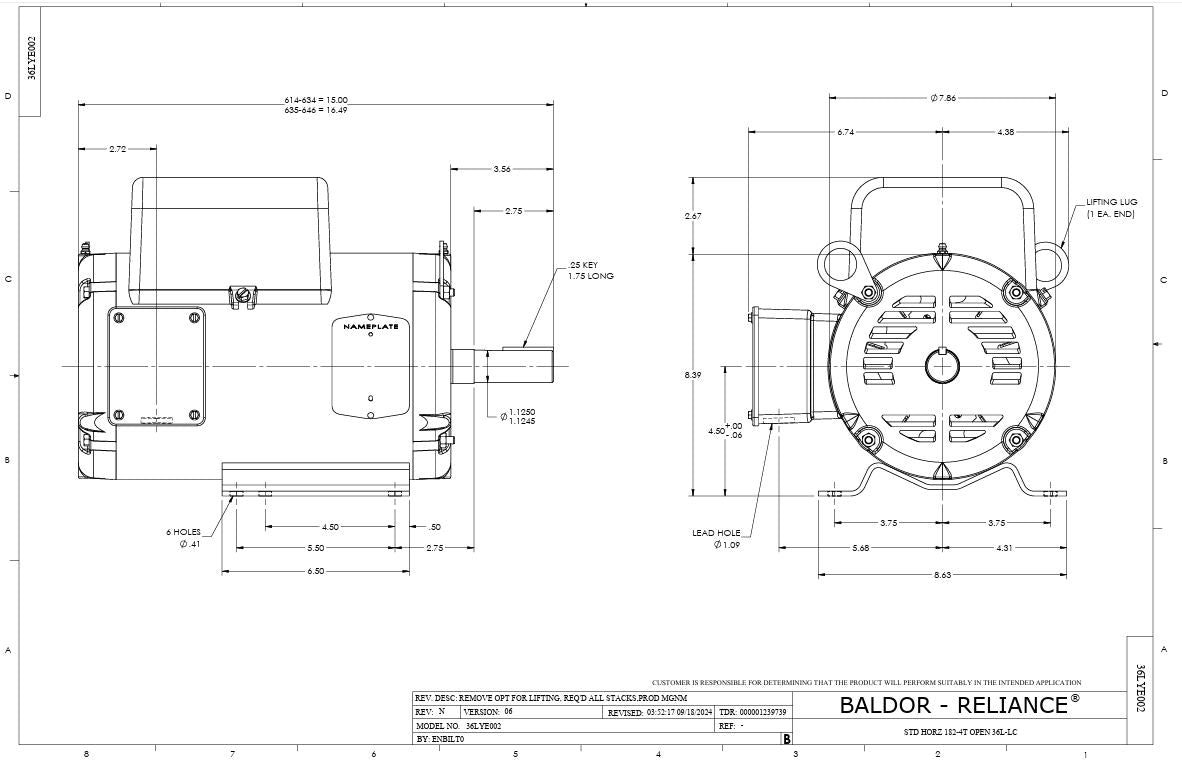 L1409T Baldor General Purpose Motors