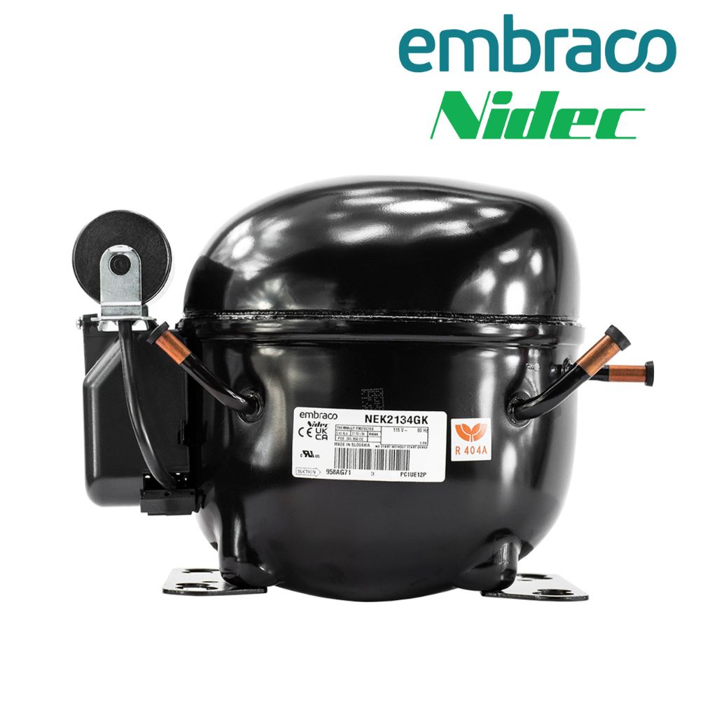 NEK2134GK1 Embraco Refrigeration Compressor, 1948 BtuH, 115V, R404A