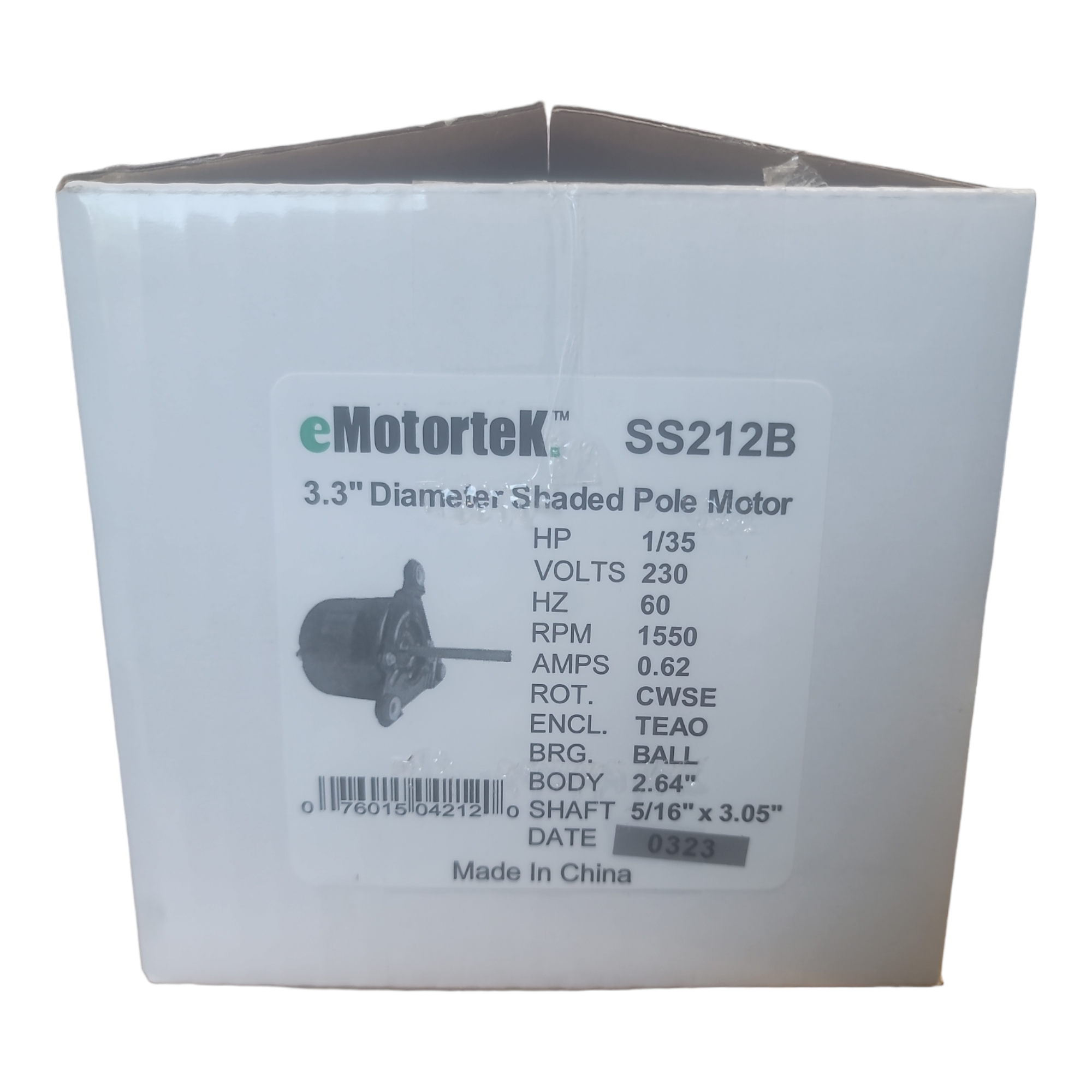 SS212B eMotorteK Replacement Motor for Rotom R212, Fasco D1118, OmniDrive SS212B