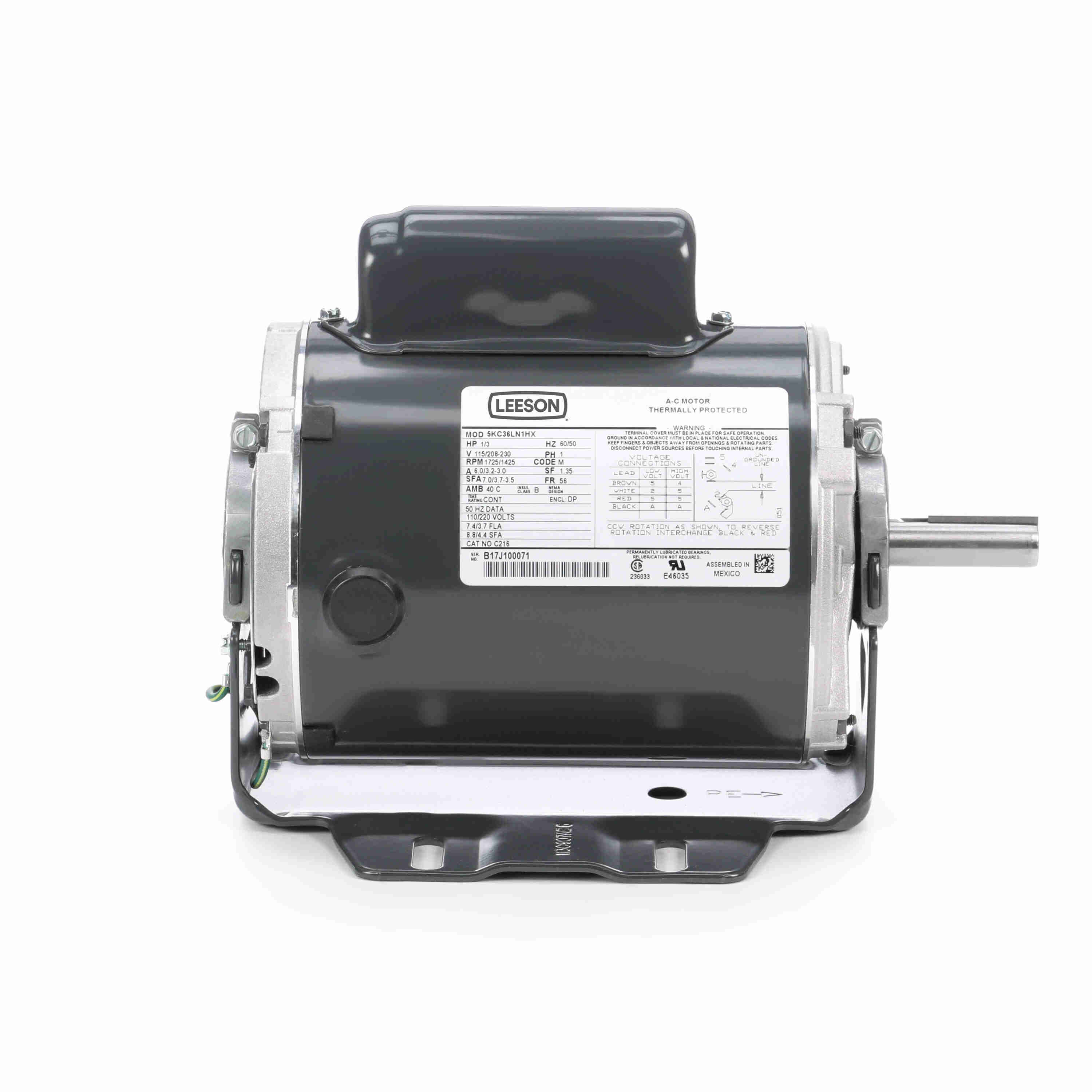 C216 HVAC/R Motors, Belted Fan Motor