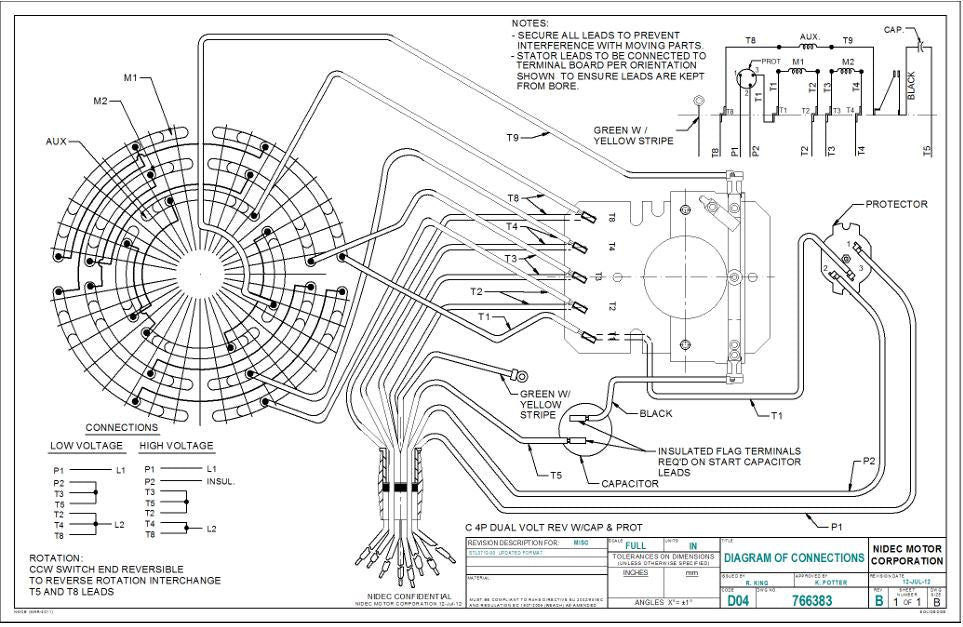XS12CA2J Explosion Proof Motor, Class I (Group C & D) Class II (Group E F & G)